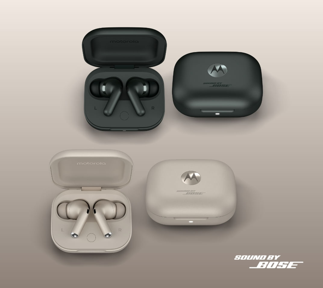 Moto Buds+ Sound by Bose, Dual Dynamic Drivers, 48dB ANC, Dolby Head Tracking Wireless Earbuds